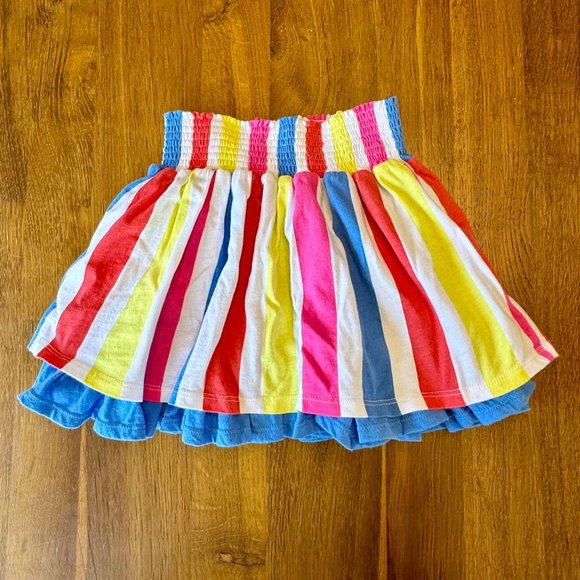 SEED HERITAGE Rainbow Stripes Skirt 3-4 3T 4T Bright Cotton Twirl Toddler Girl - Picture 2 of 7